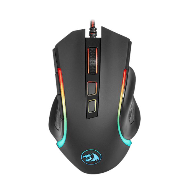 REDRAGON GRIFFIN 7200DPI Gaming Mouse - Black-Wolf Media Store