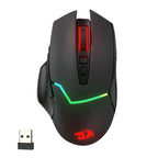 REDRAGON Mirage Pro 8000DPI RGB Wireless Gaming Mouse - Black-Wolf Media Store