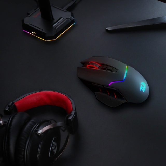REDRAGON Mirage Pro 8000DPI RGB Wireless Gaming Mouse - Black-Wolf Media Store