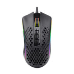 REDRAGON STORM 12400DPI 7 Buttons|Ergonomic Design|P3327 Optical Sensor|Lightweight Body|RGB Backlit gaming Mouse - Black-Wolf Media Store