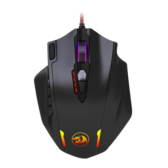 REDRAGON IMPACT 12400DPI MMO Gaming Mouse - Black-Wolf Media Store