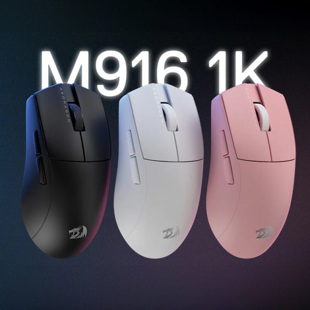 REDRAGON M916 PRO 1K 3-Mode Wireless Gaming Mouse-Wolf Media Store
