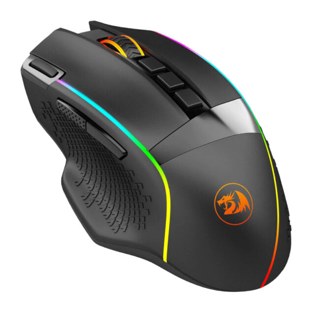 REDRAGON Enlightment 19000DPI RGB Wireless Gaming Mouse - Black-Wolf Media Store