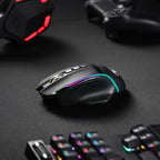 REDRAGON Enlightment 19000DPI RGB Wireless Gaming Mouse - Black-Wolf Media Store