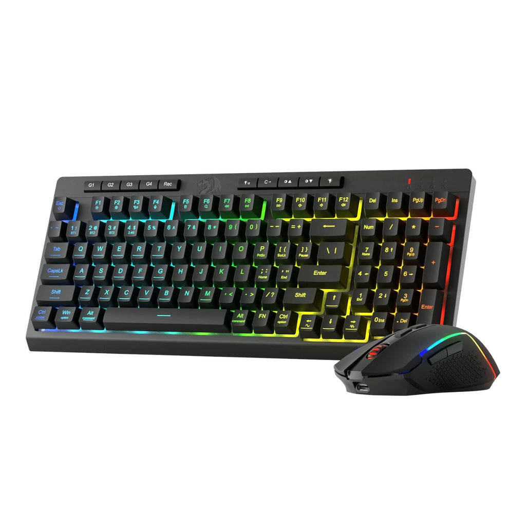 Redragon RYLO PRO S142 Tri-Mode RGB Gaming Keyboard and Mouse Combo-Wolf Media Store