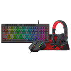 Redragon 4-in-1 Keyboard | Mouse | Mousepad | RGB Headset Gaming Combo-Wolf Media Store