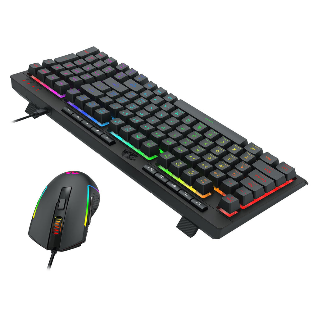 Redragon 4-in-1 Keyboard | Mouse | Mousepad | RGB Headset Gaming Combo-Wolf Media Store