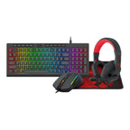 Redragon 4-in-1 Keyboard | Mouse | Mousepad | Headset Gaming Combo-Wolf Media Store