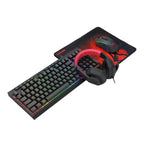 Redragon 4-in-1 Keyboard | Mouse | Mousepad | Headset Gaming Combo-Wolf Media Store