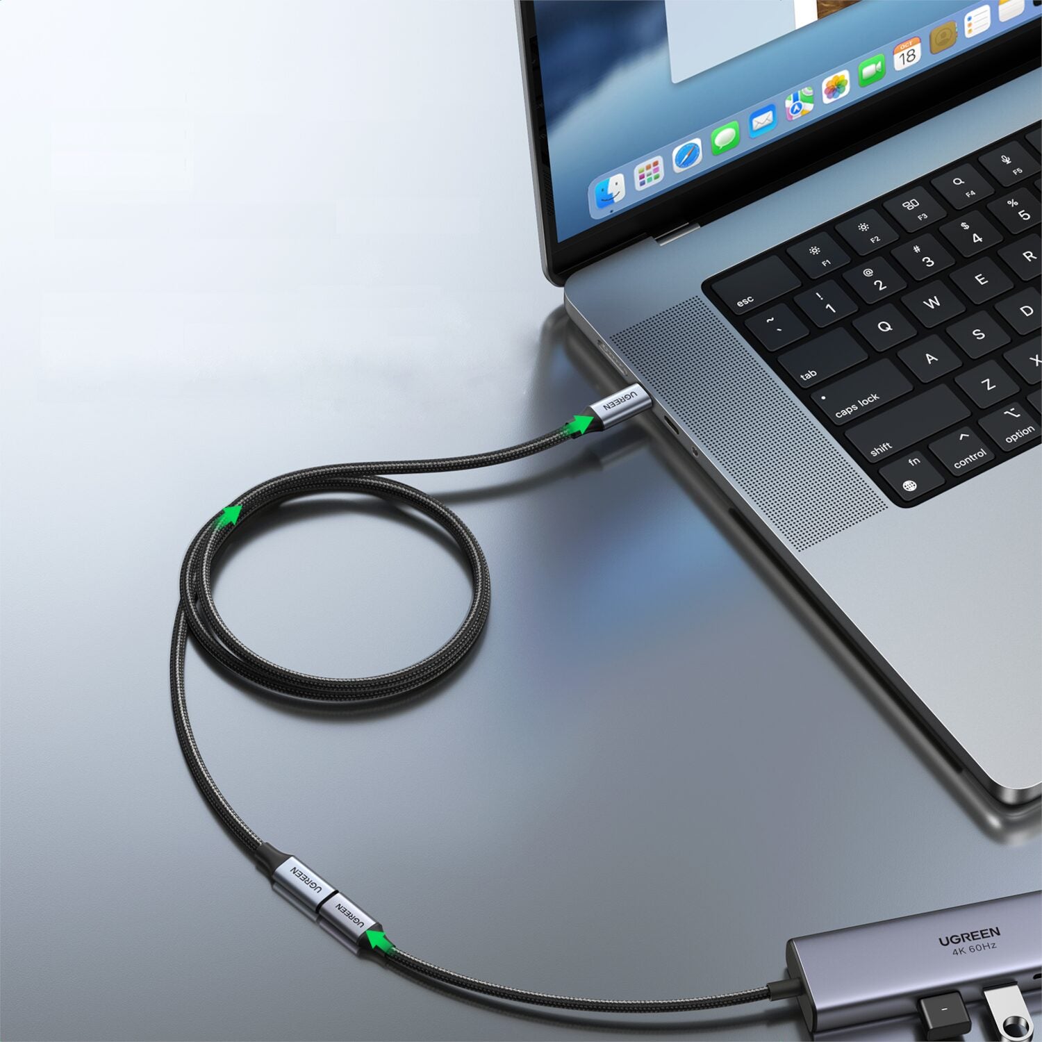 UGREEN Type-C 3.1 Gen2 Extension Cable – 10Gbps, PD 100W (1m) - Wolf Media Store