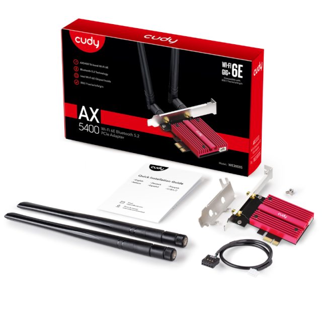 Cudy AX5400 WiFi 6E PCI Express Adapter-Wolf Media Store
