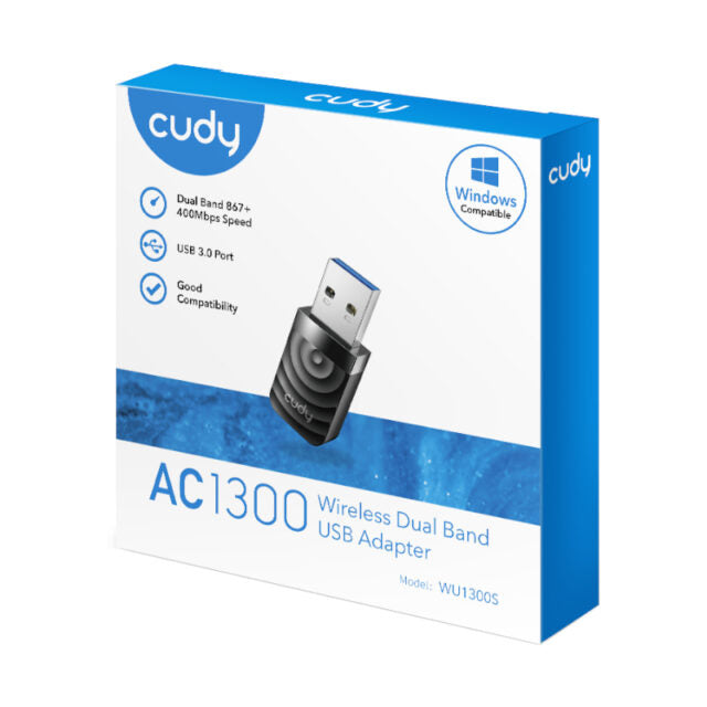 Cudy 1300Mbps High Gain WiFi USB3.0 Adapter-Wolf Media Store
