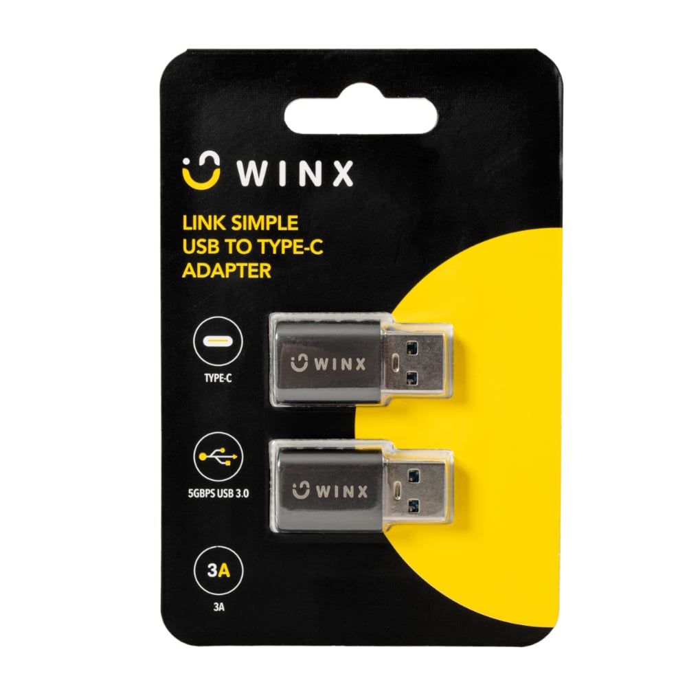 WINX LINK Simple USB to Type-C Adapter Dual Pack-Wolf Media Store