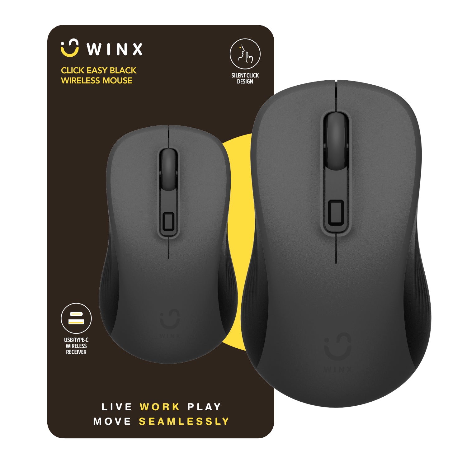 WINX CLICK Easy 1600DPI 2.4GHz Wireless Mouse-Wolf Media Store