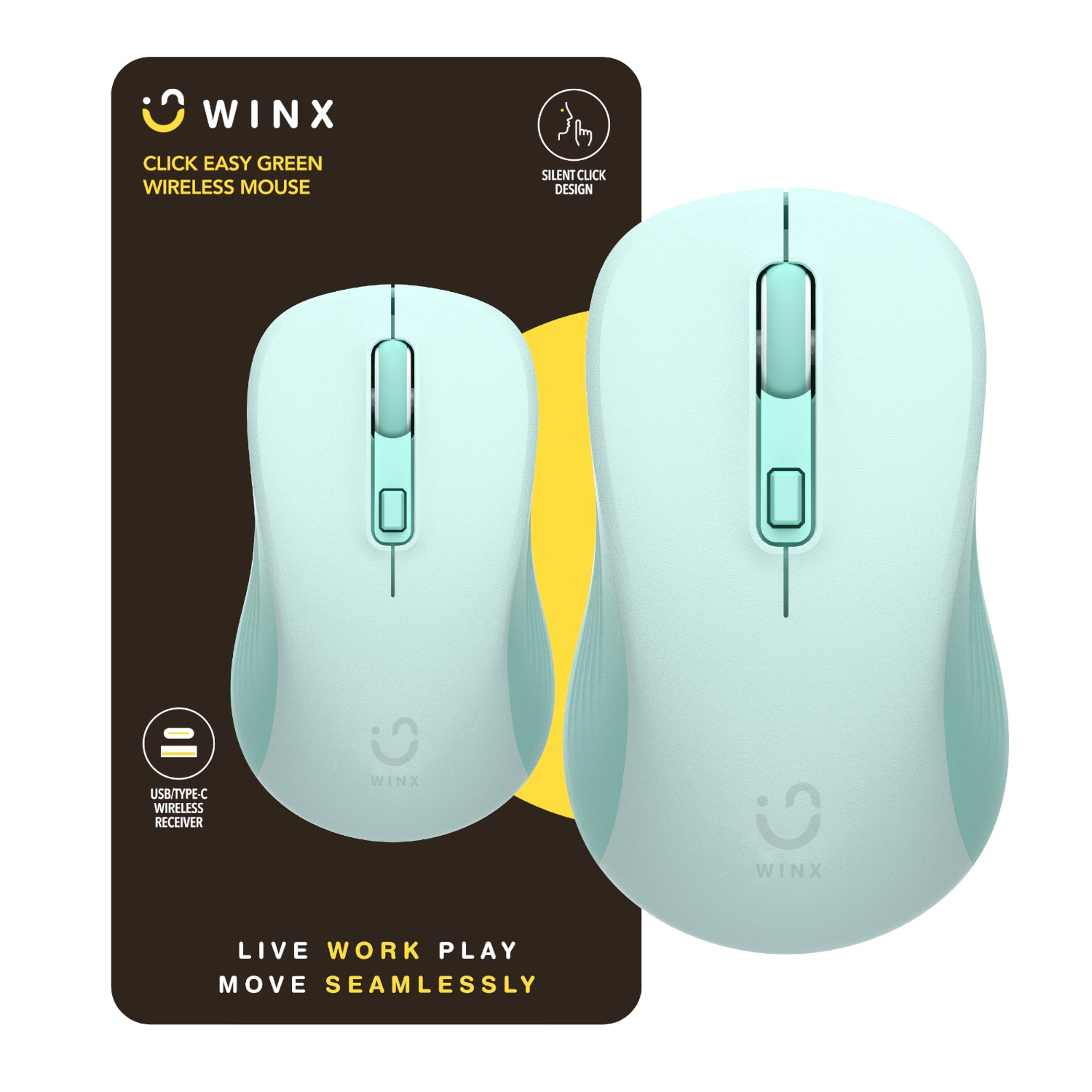 WINX CLICK Easy 1600DPI 2.4GHz Wireless Mouse-Wolf Media Store