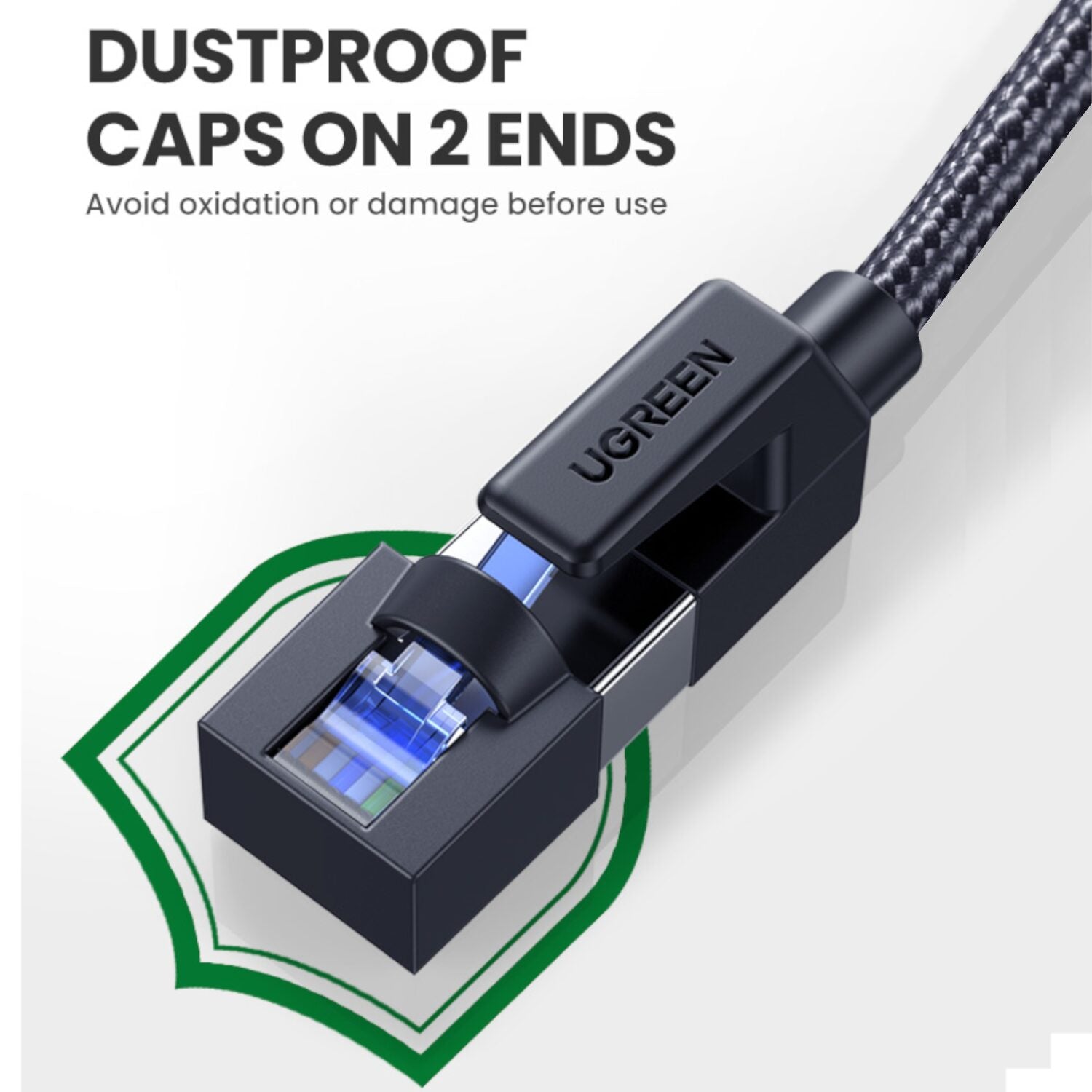 UGREEN Cat8 Nylon Braided Ethernet Cable - 40Gbps with Modular Plugs - 5m - Wolf Media Store