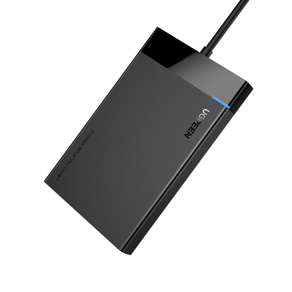UGREEN USB 3.0 to 2.5” SATA Hard Drive Enclosure (Non-Detachable Cable) - Wolf Media Store